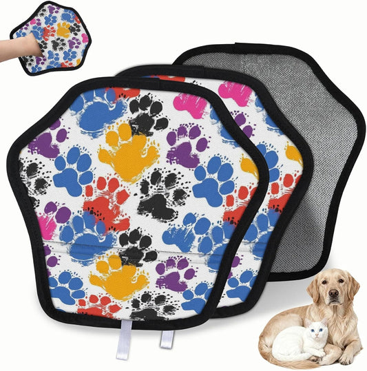 Kawaii Dog Paw Footprint 2Pcs Electrostatic Reusable Pet