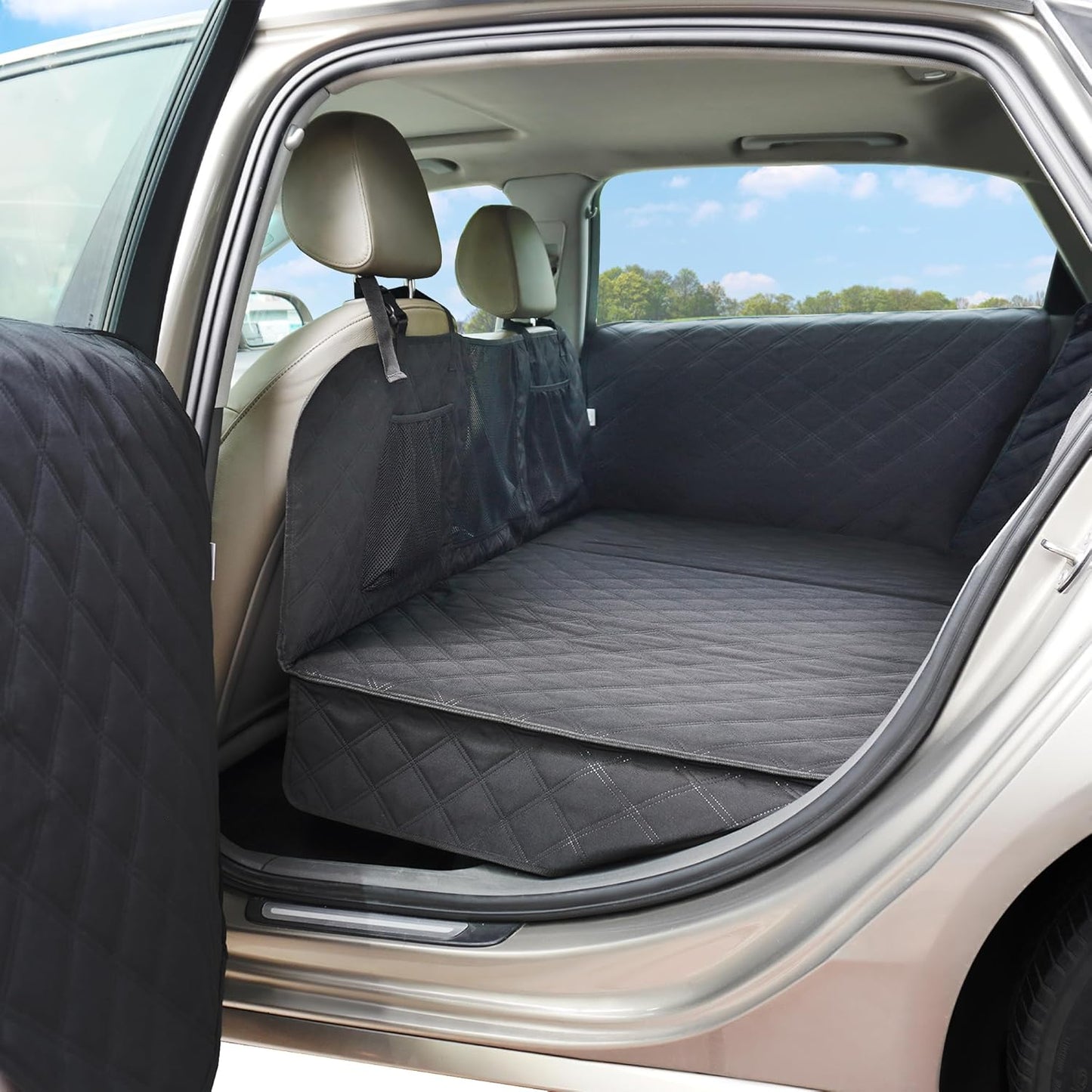 Back Seat Extender for Dogs- Hard Bottom Car Seat Cover