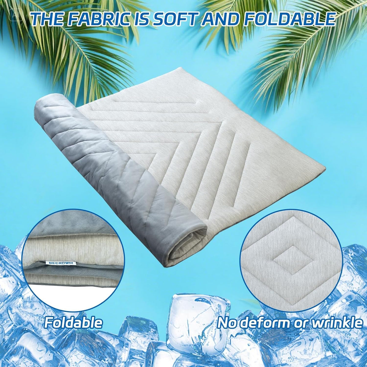 Dog Cooling Mat Self Coolings Foldable Cooling Pad for Dog
