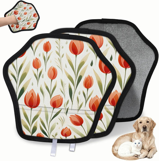 Pet Hair Removal Glove for Dogs Cats Reusable Washable Set