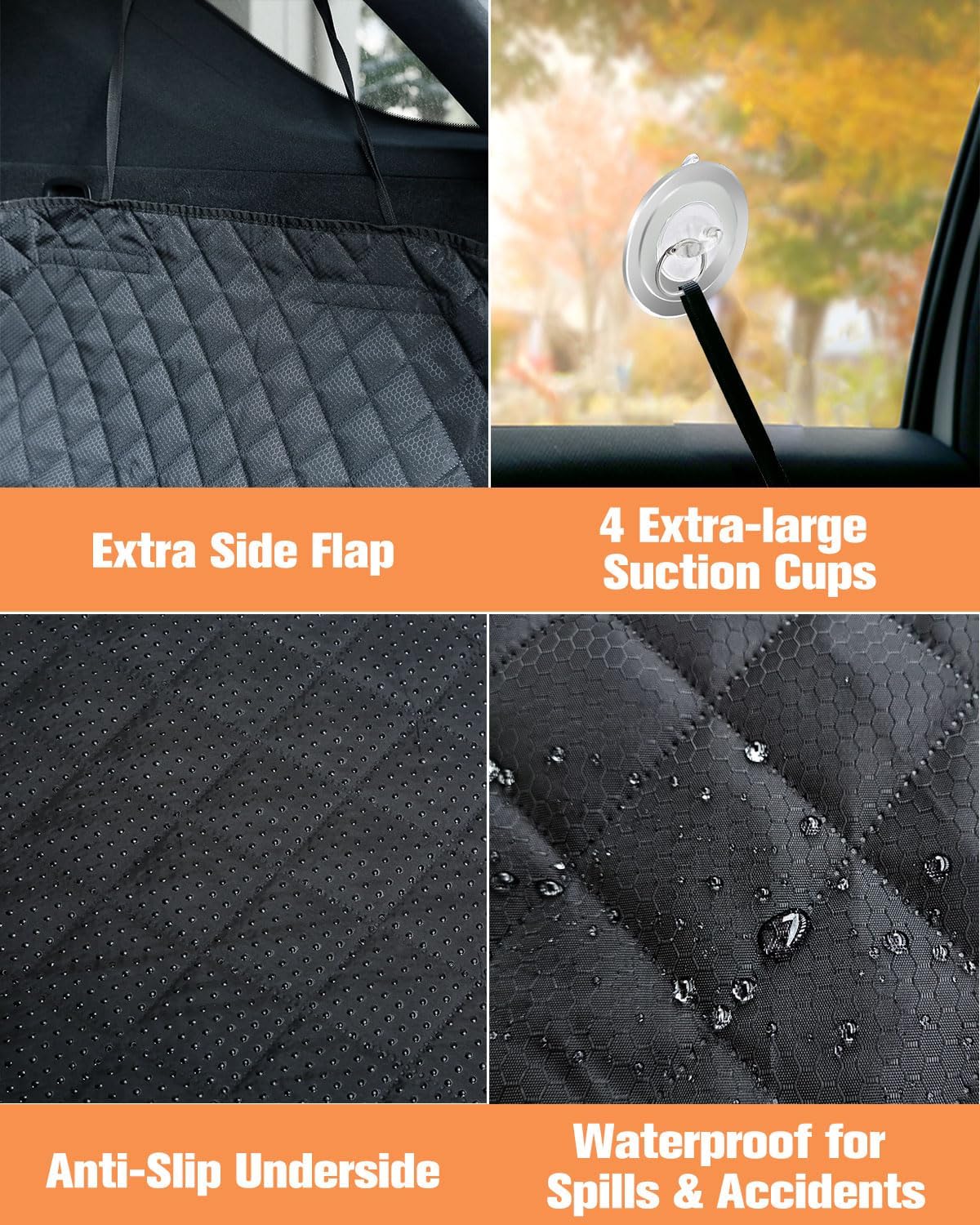 SUV Cargo Liner for Dogs with Mesh Window, Waterproof Pet