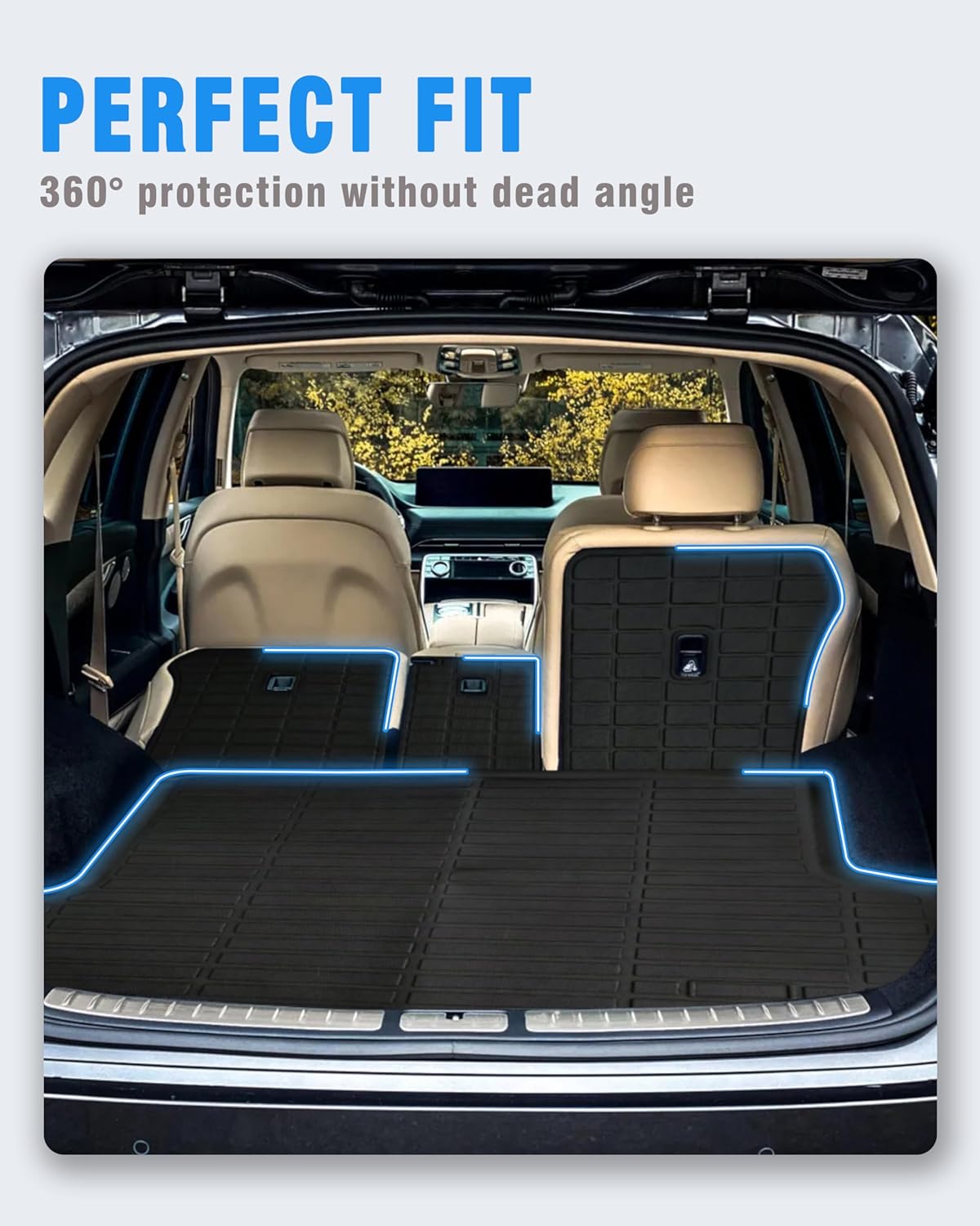 Cargo Liners Backrest Mat for Genesis GV80 Accessories