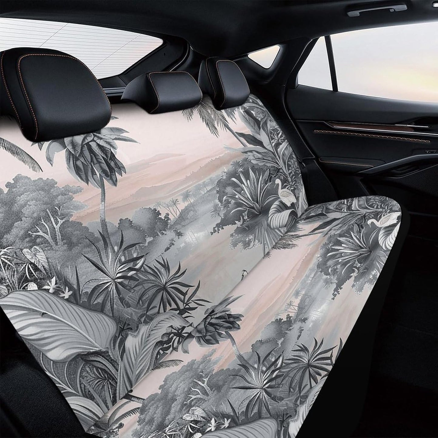 Tropical Palm Trees Dog Car Seat Covers Waterproof Truck