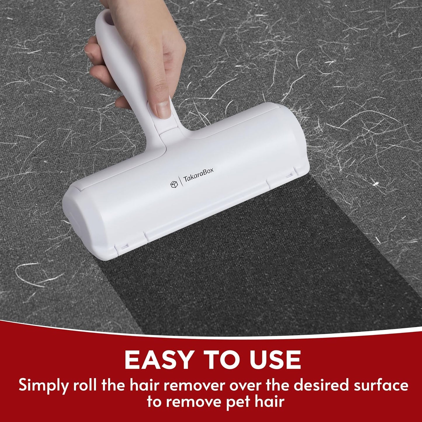Pet Hair Remover, Reusable Lint Roller with Self-Cleaning