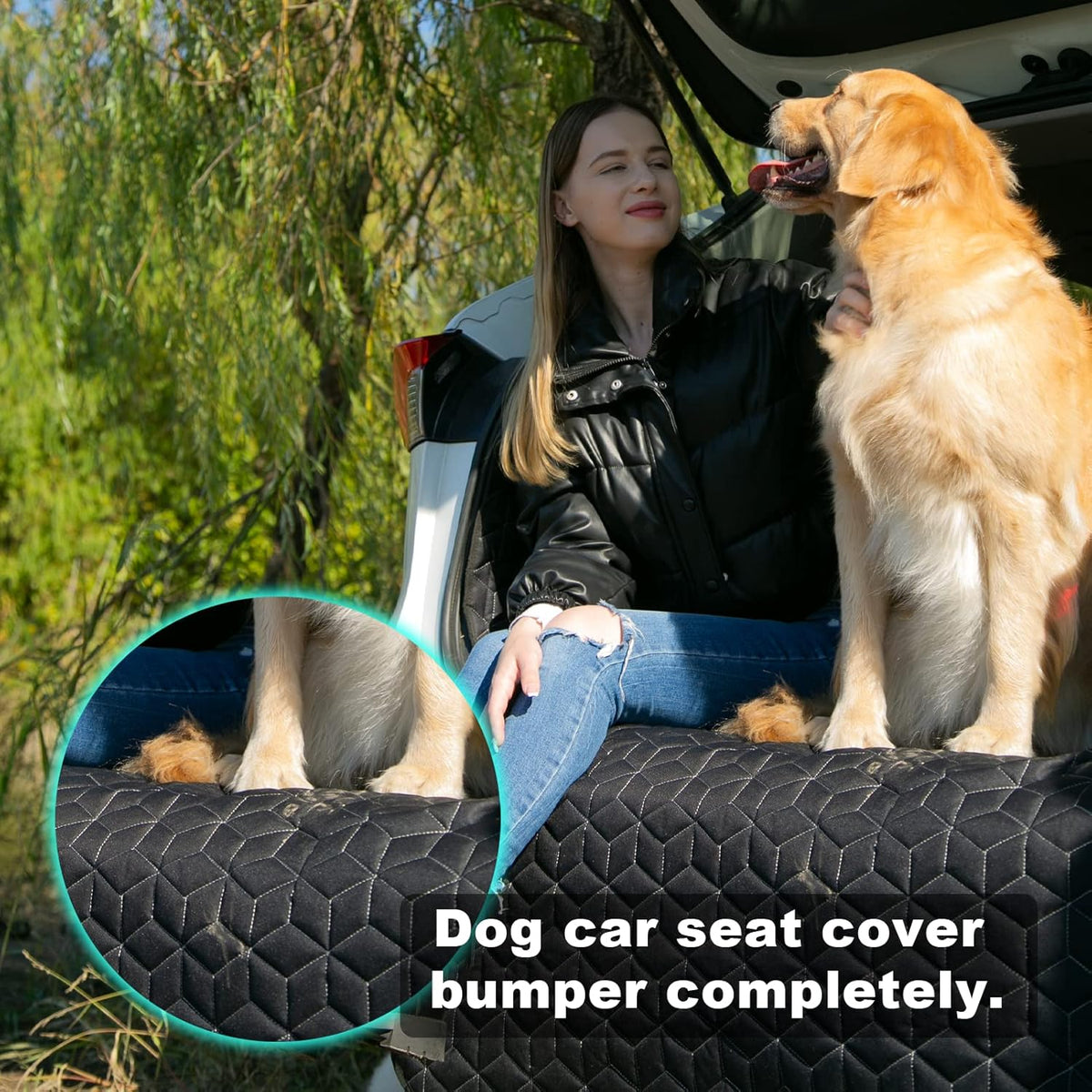 SUV Cargo Liner for Dogs, Pet Trunk Car Seat Cover Mat with