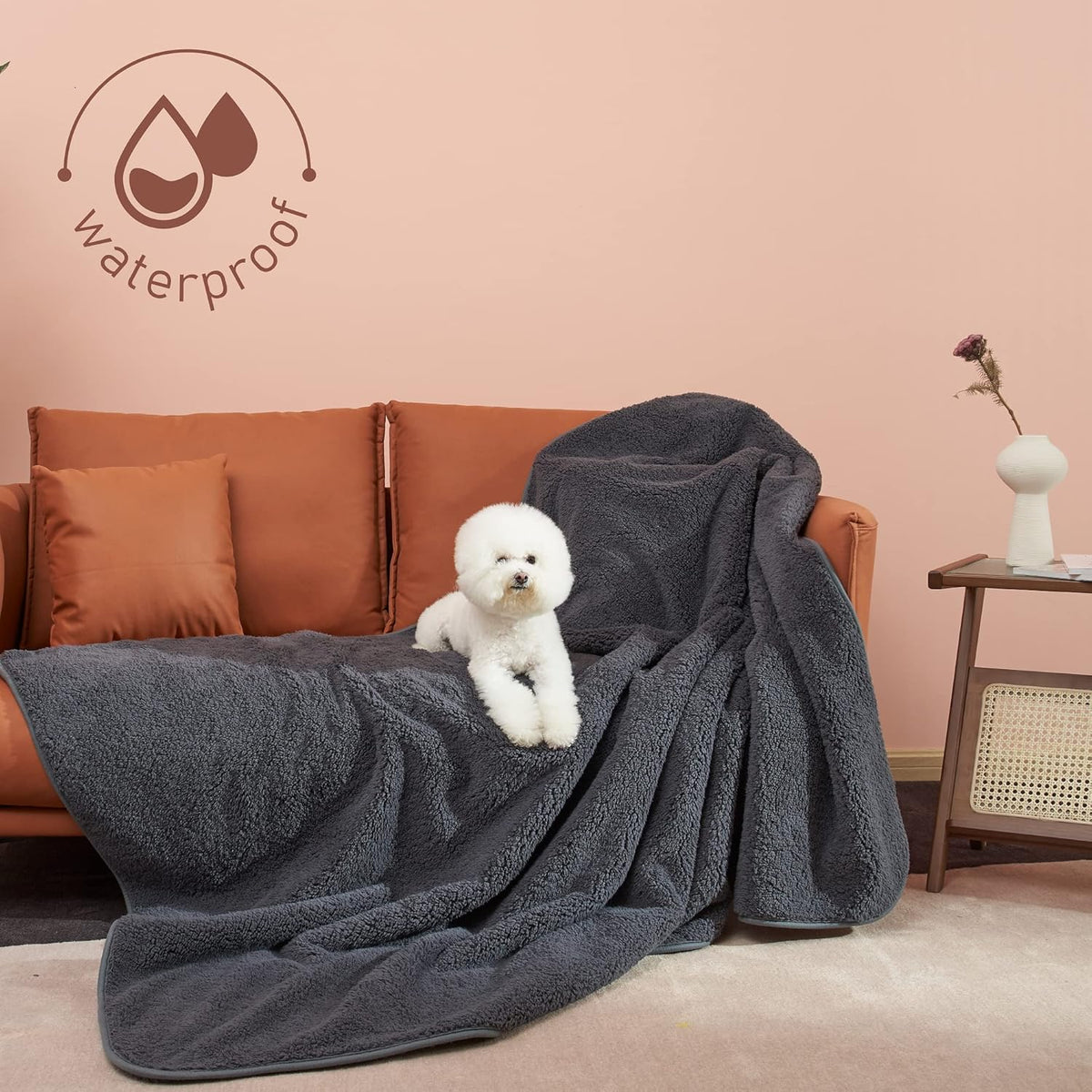 Waterproof Blanket 55 X 39 Inches for Couch, Chairs, Car
