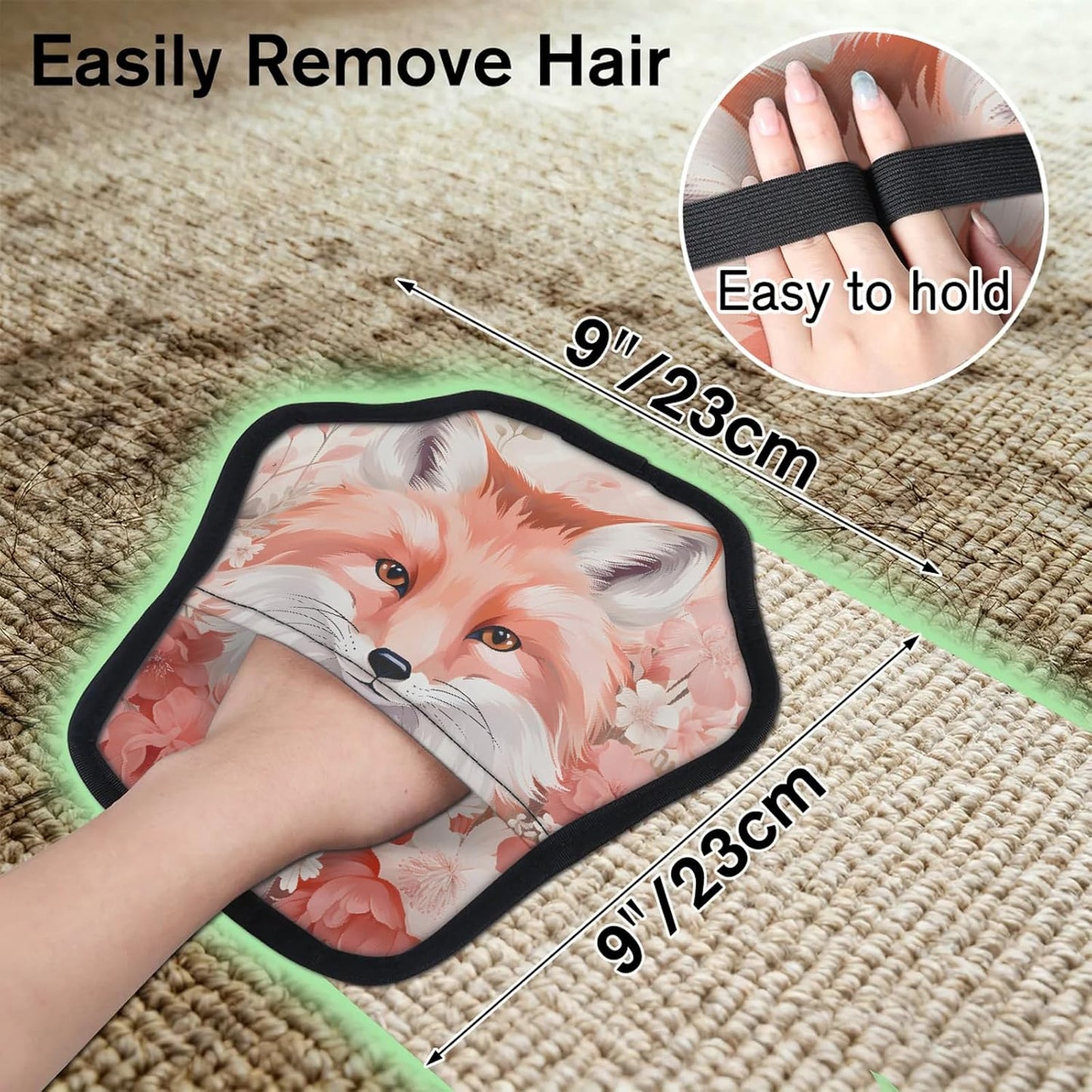 Thanksgiving Fall Fox 2Pcs Electrostatic Reusable Pet Hair