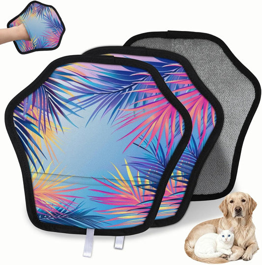 Colourful Palm Leaves 2Pcs Electrostatic Reusable Pet Hair