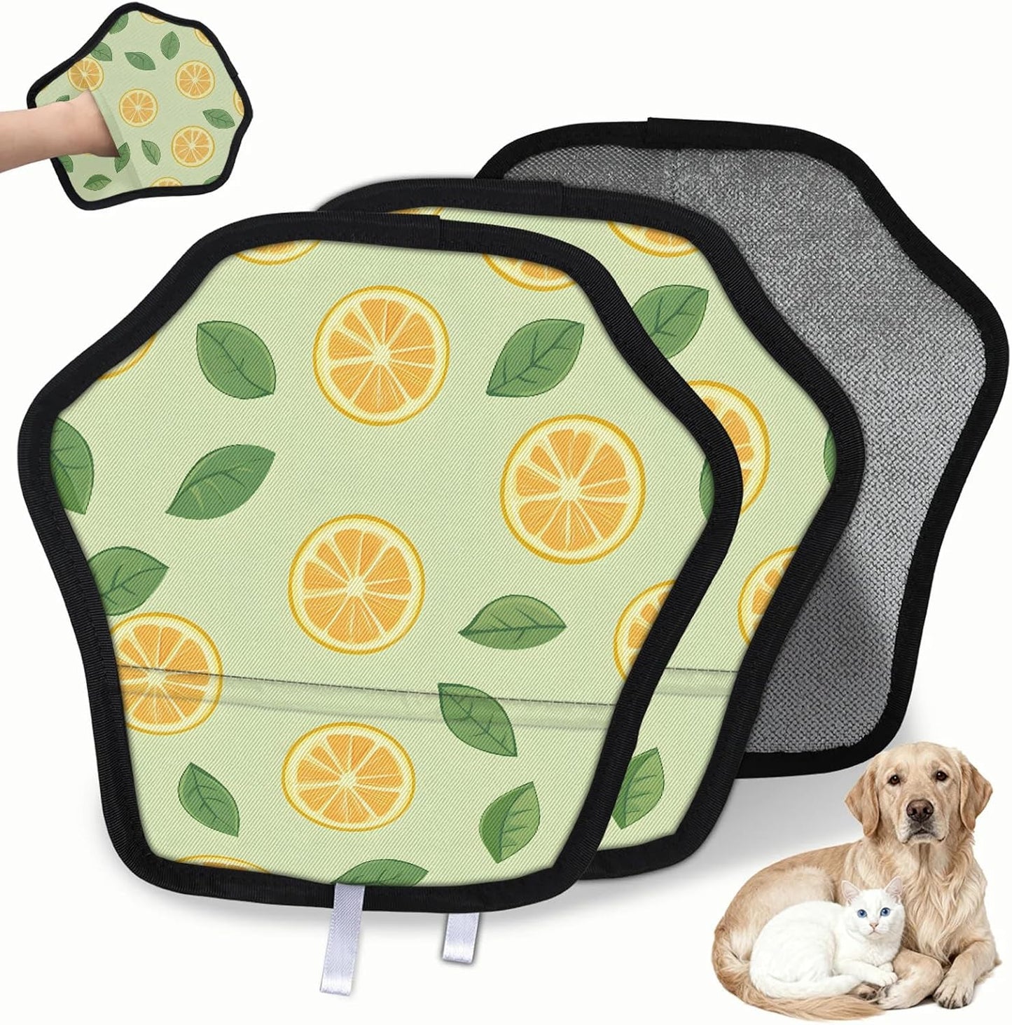 Fruit Lemon Lovely 2Pcs Electrostatic Reusable Pet Hair