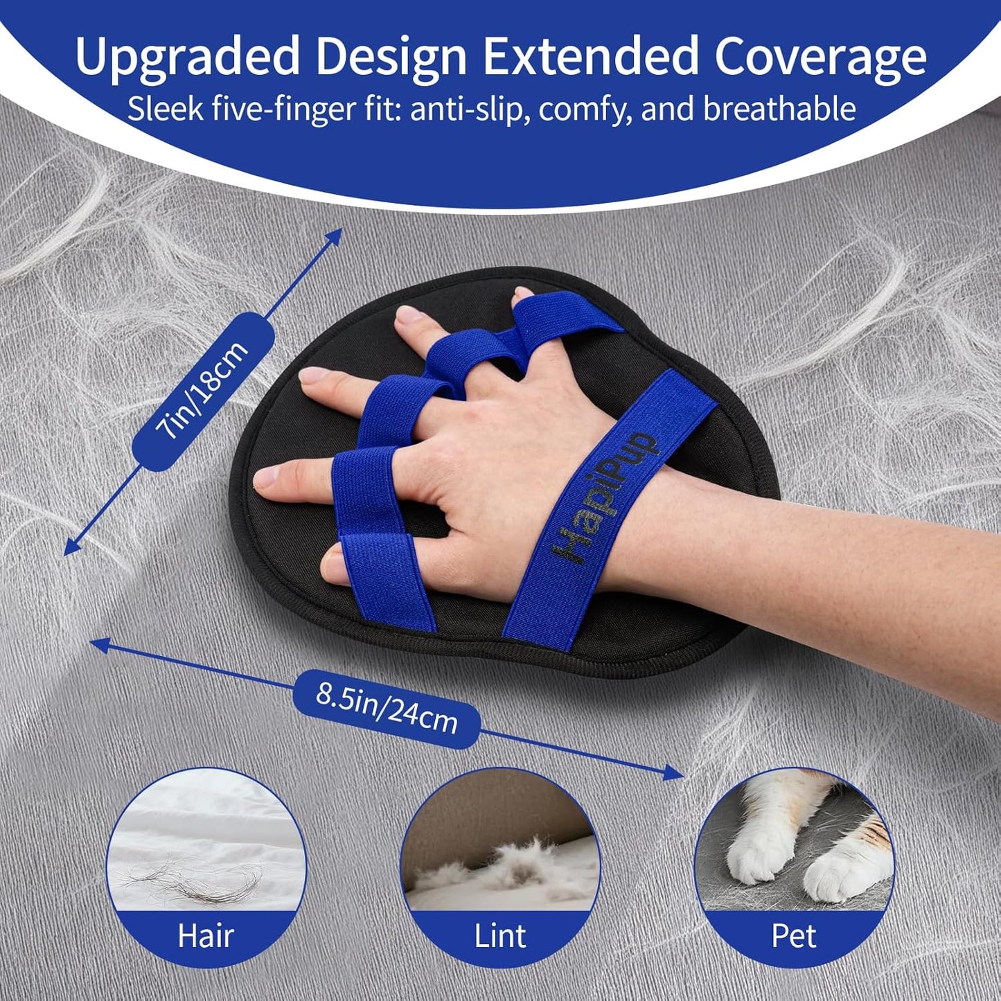 Pet Hair Removal Glove, Magic Brush Electrostatic Mitt