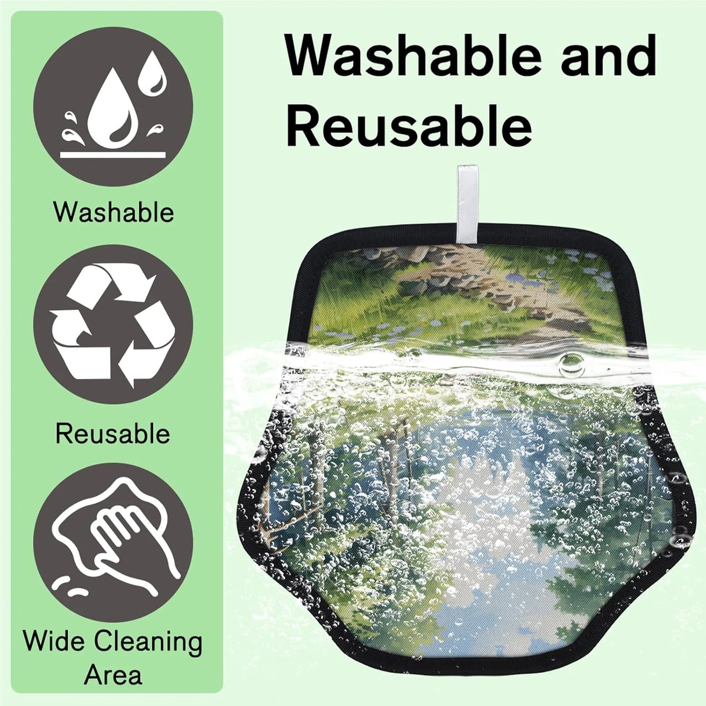 Tree Mountains Woodland 2Pcs Electrostatic Reusable Pet
