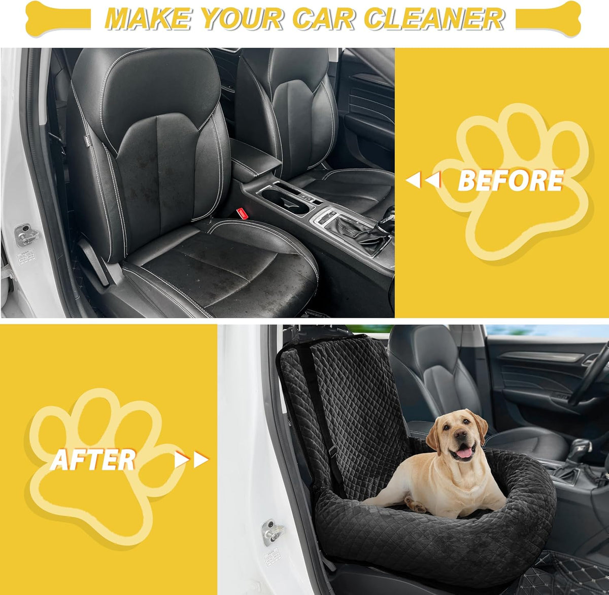Dog Car Seat for Small Medium Dogs,Detachable Washable