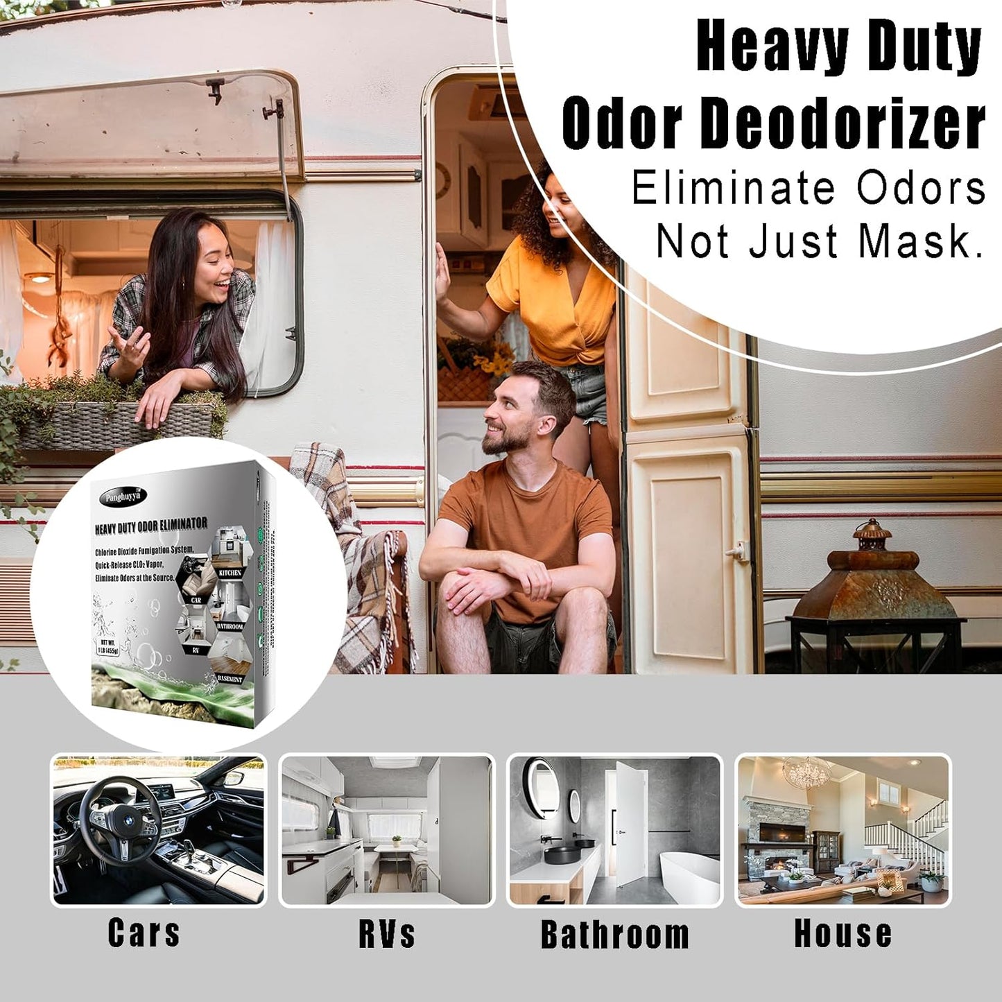 Car Deodorizer Odor Eliminator, Chlorine Dioxide Odor