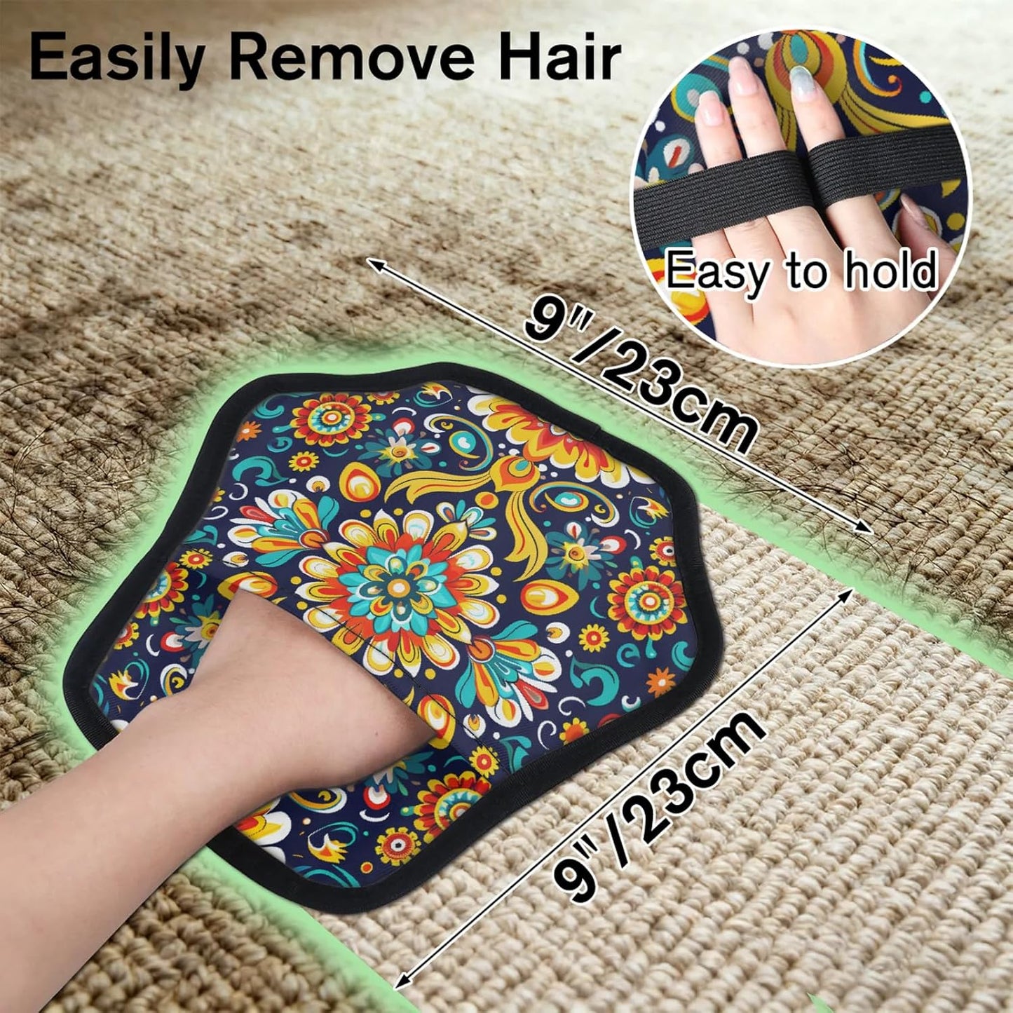 Enthic Flower Mandela 2Pcs Electrostatic Reusable Pet Hair