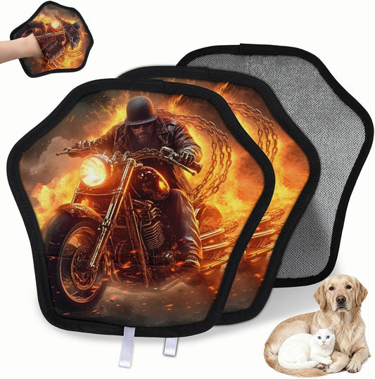 Classic Motorcycle 2Pcs Electrostatic Reusable Pet Hair
