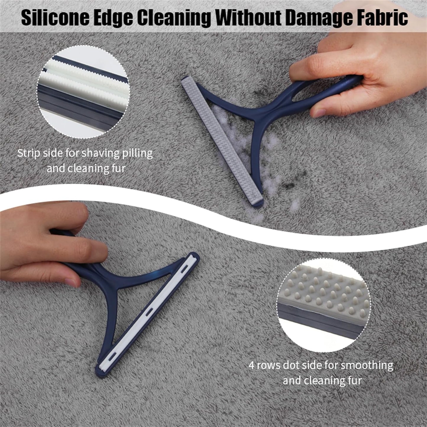 Pet Hair Removal Tool 2 Pack Dog Cat Pet Hair Remover for