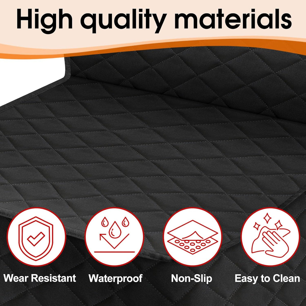 NECKORY Front Dog Seat Cover, Waterproof Car Seat Covers for Dogs Nonslip Scratch-Proof Dog Seat Cover Front Seat Cover for SUV, Trucks & Cars - S, Black