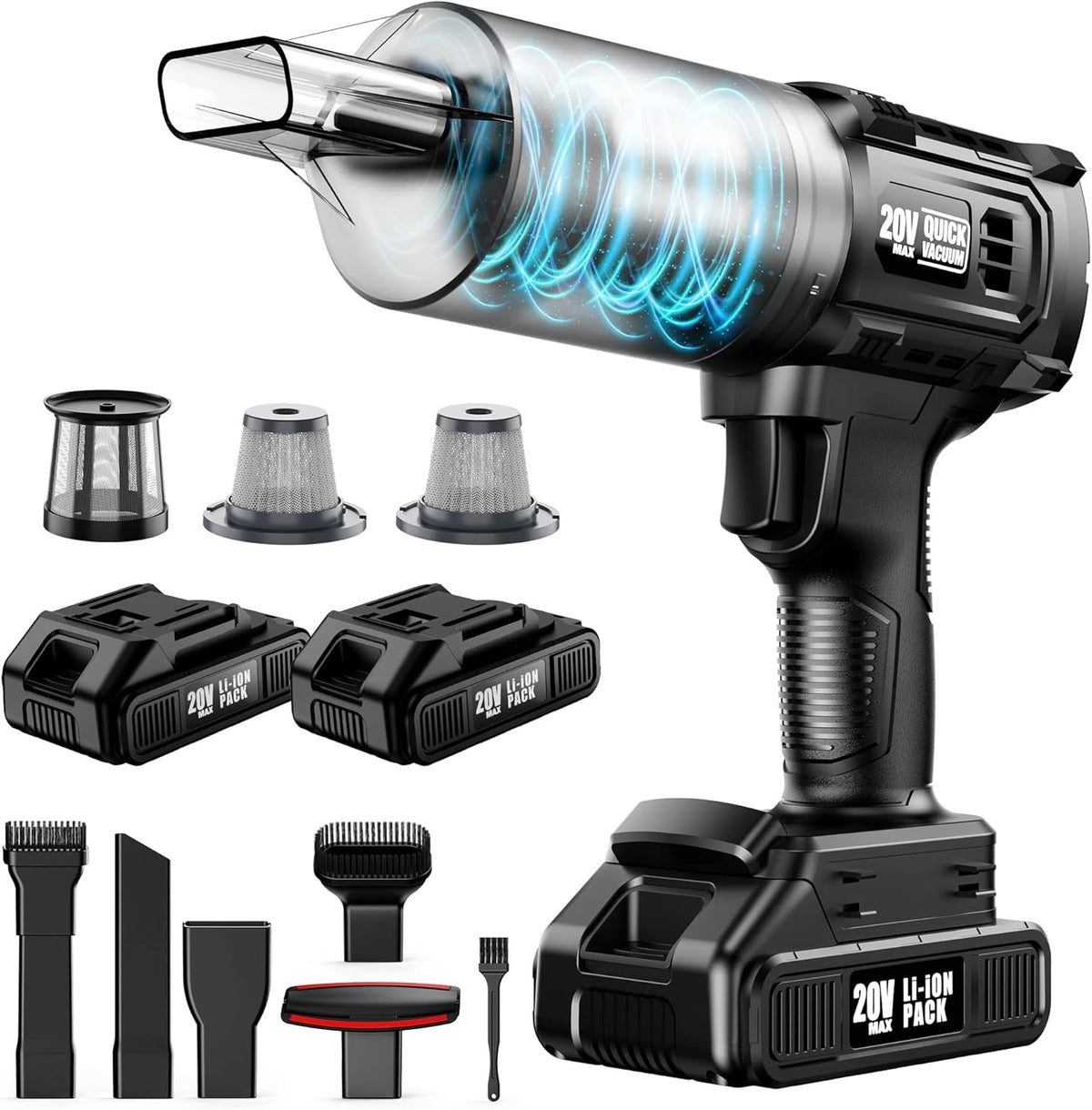 Car Vacuum Cordless, 35000PA Strong Suction Handheld Vacuum