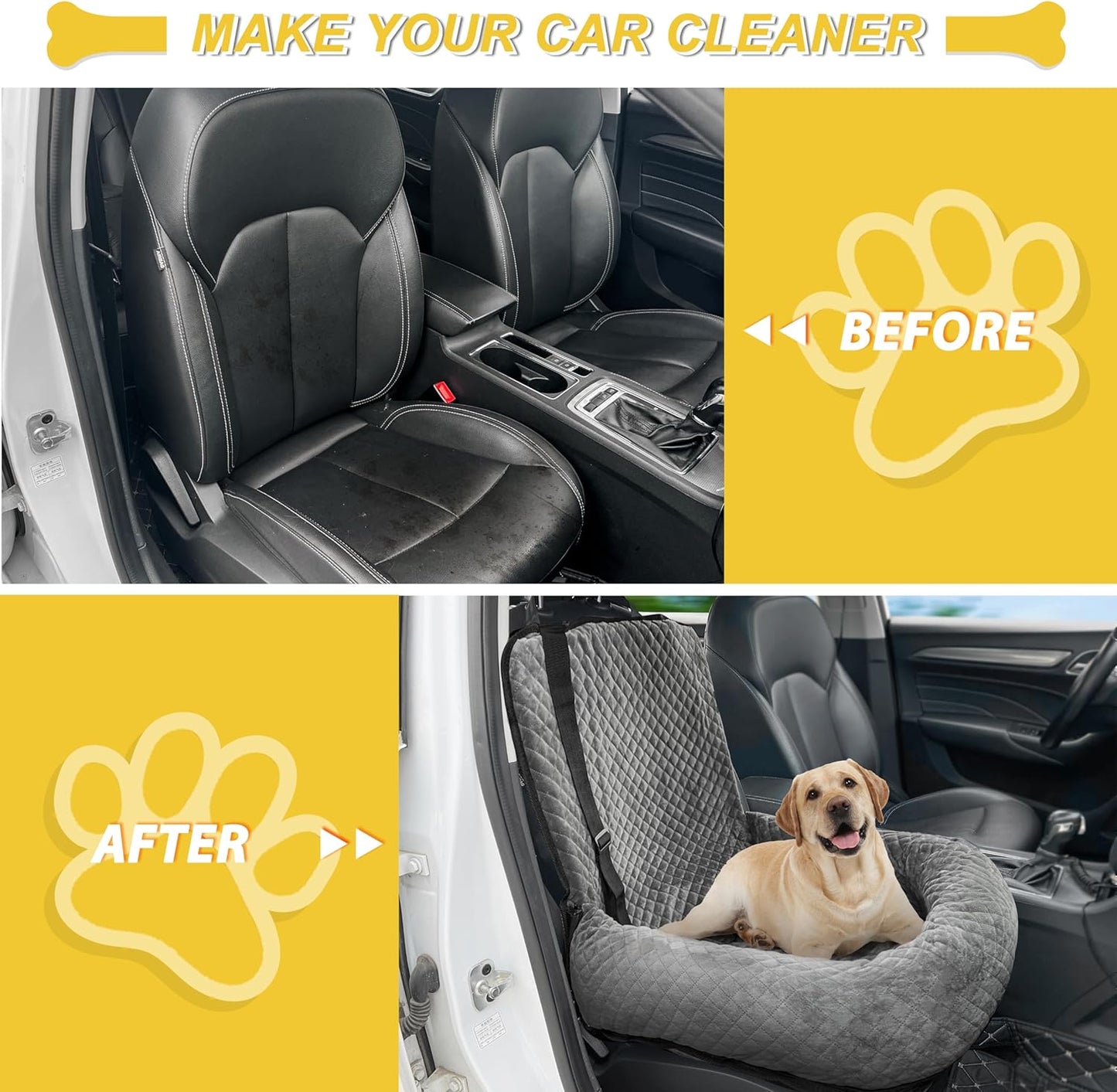 Dog Car Seat for Small Medium Dogs,Detachable Washable