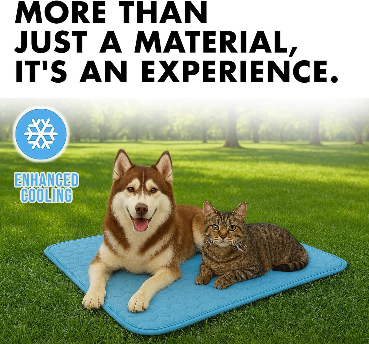 Dog Cooling Mat with 5 Poop Bags Included – Self Cooling