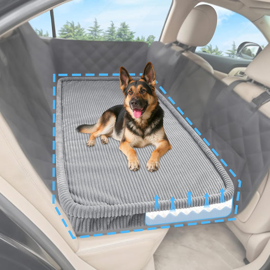 Dog Car Bed, Non-Slip Backseat Extender Pet Mat, Removable