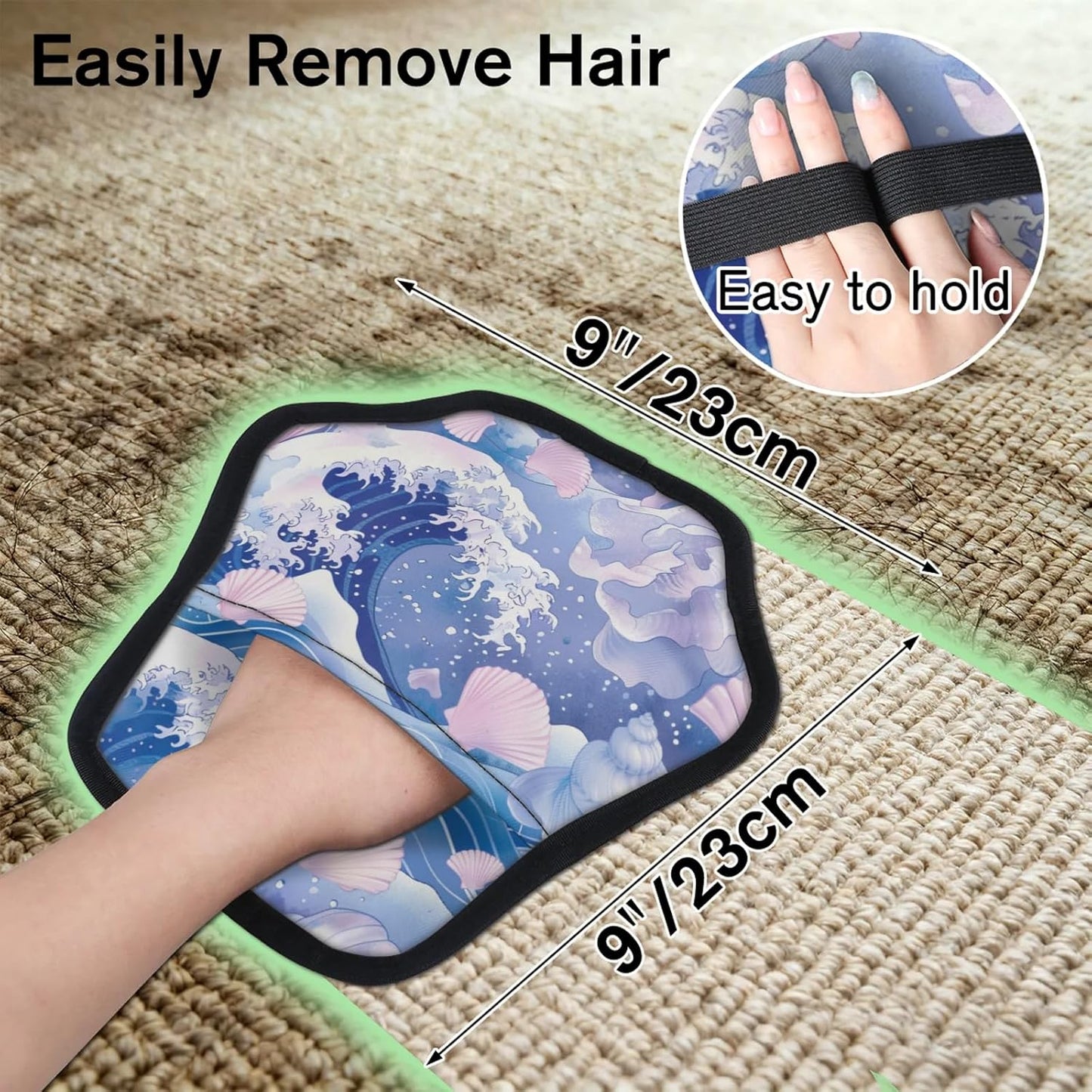 Seashell Ocean Beach 2Pcs Electrostatic Reusable Pet Hair