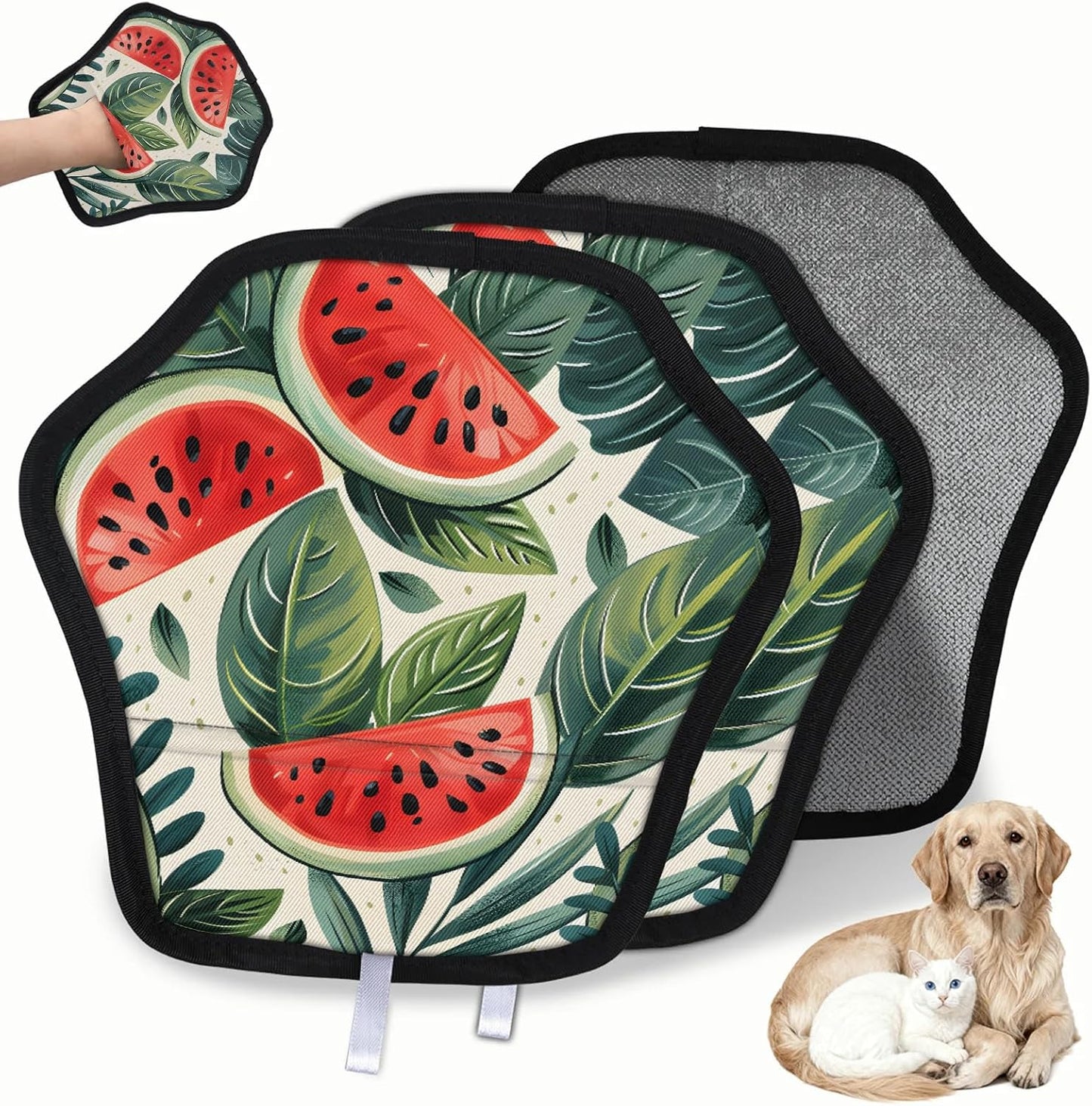 Pet Hair Removal Glove for Dogs Cats Reusable Washable Set