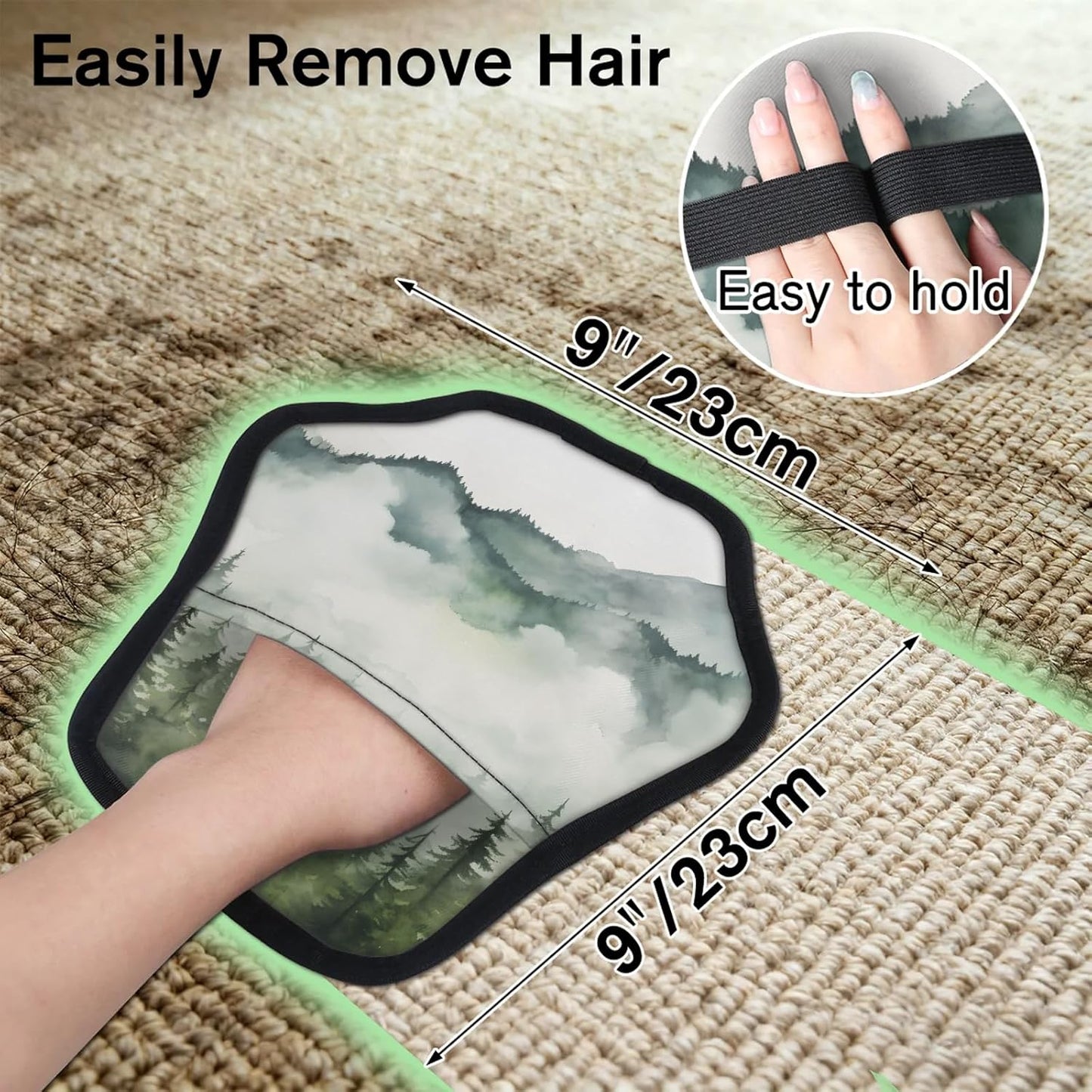 Foggy Mountains Landscape 2Pcs Electrostatic Reusable Pet
