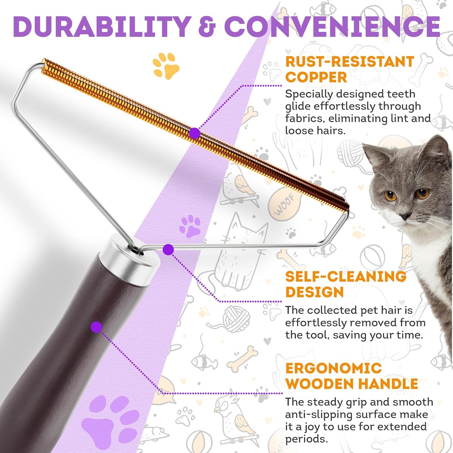 Pet Hair Remover for Furniture. Cat and Dog Fur Remover