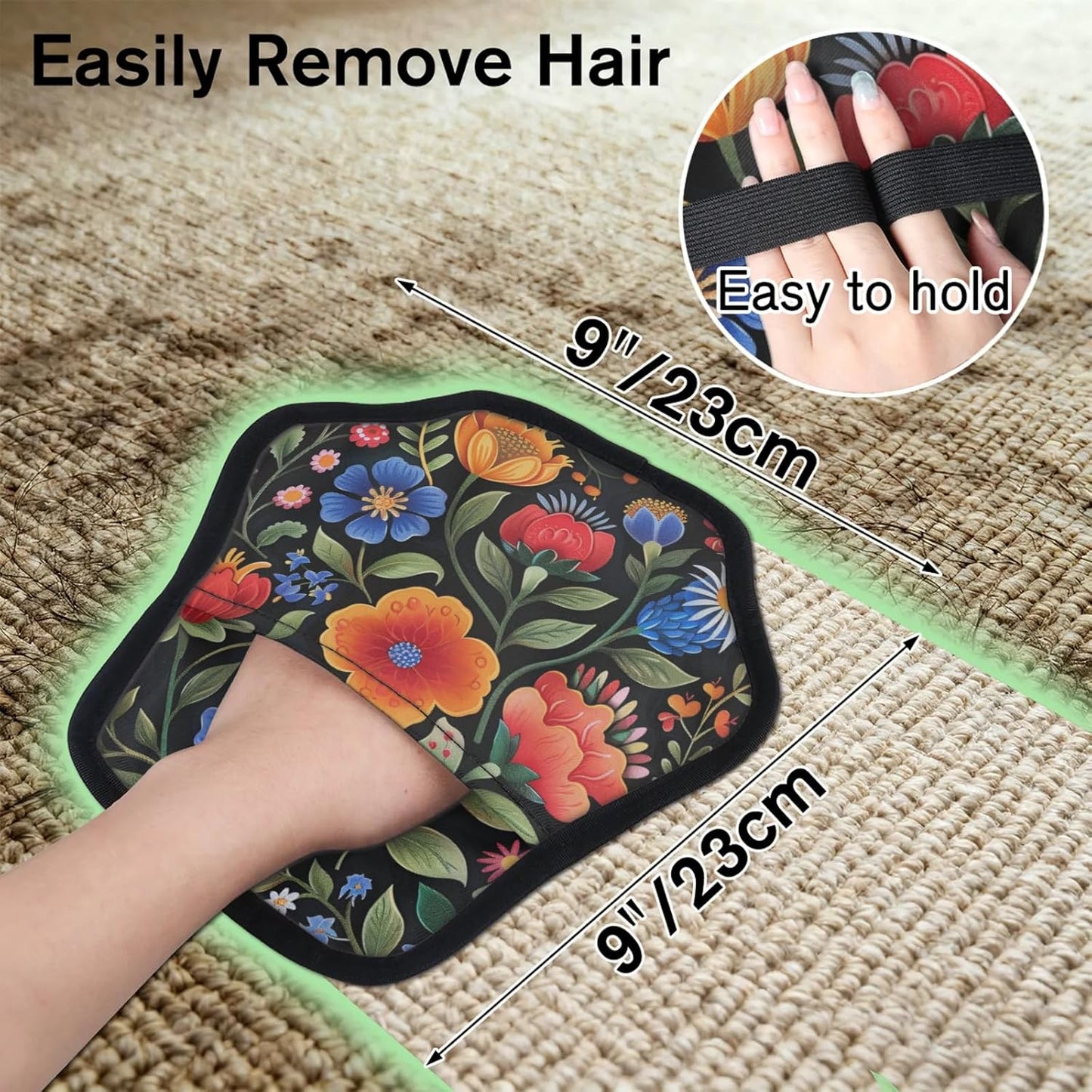 Boho Floral Colorful 2Pcs Electrostatic Reusable Pet Hair
