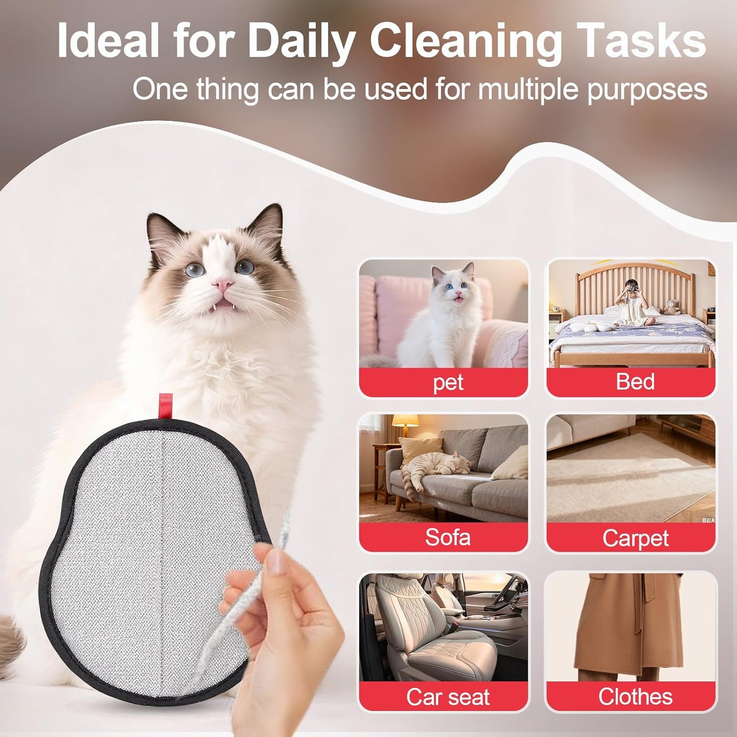 Pet Hair Removal Glove - Magic Brush Electrostatic Mitt