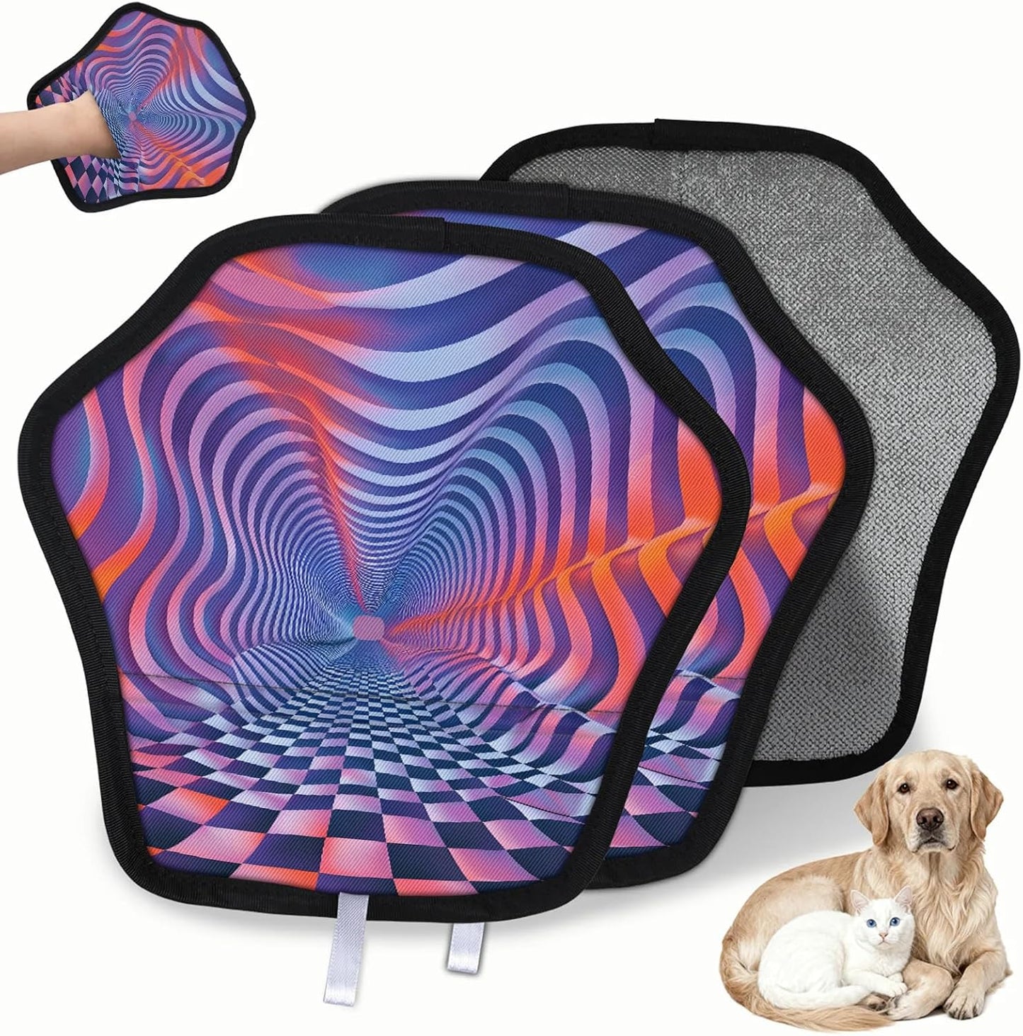 Pet Hair Removal Glove for Dogs Cats Reusable Washable Set