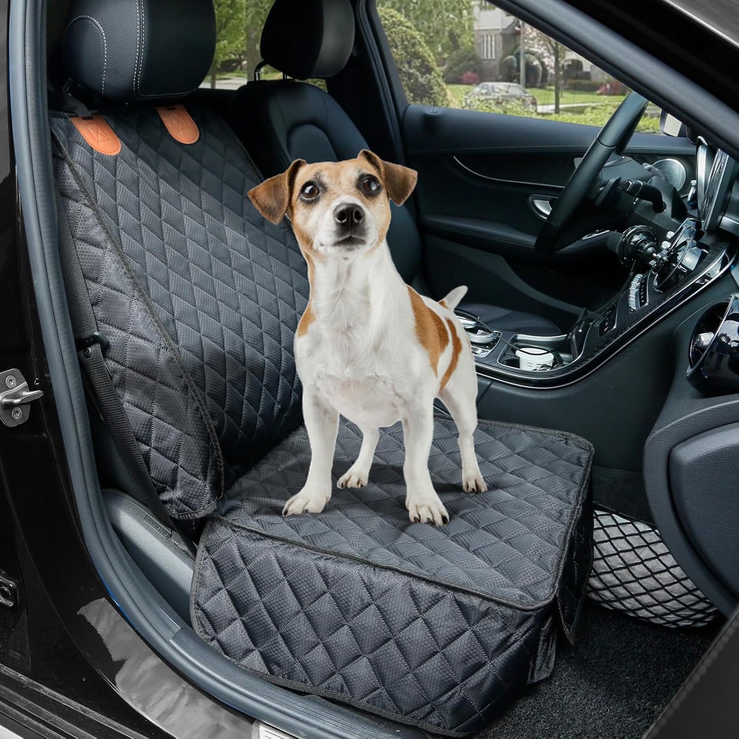 Front Seat Cover 2 Pack, Full Protection Dog Car Seat Cover