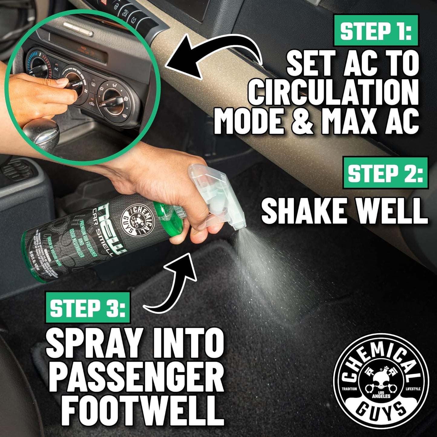 New Car Smell Air Freshener and Premium Odor Eliminator