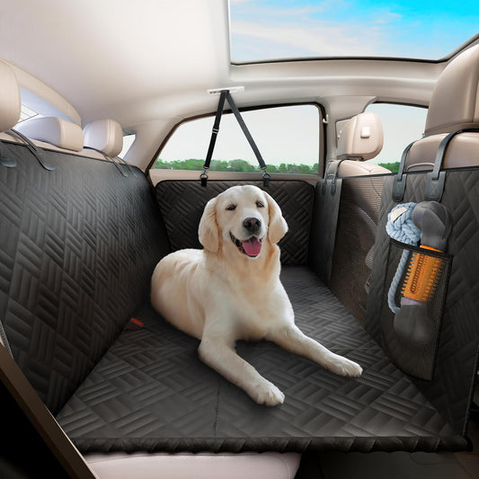 Dog Car Seat Cover for Back Seat, Hard Bottom Back Seat
