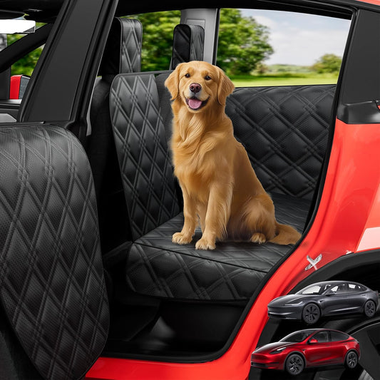 Dog Car Seat Cover for Back Seat Compatible with Tesla