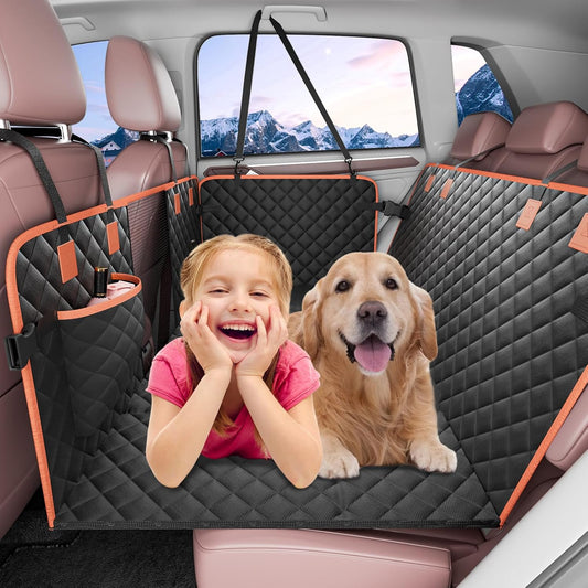 Back Seat Extender for Dogs, Hard Bottom Car Seat Cover for