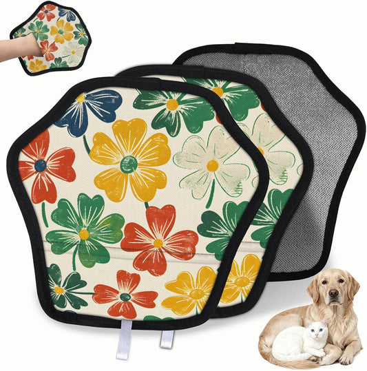 Pet Hair Removal Glove for Dogs Cats Reusable Washable Set