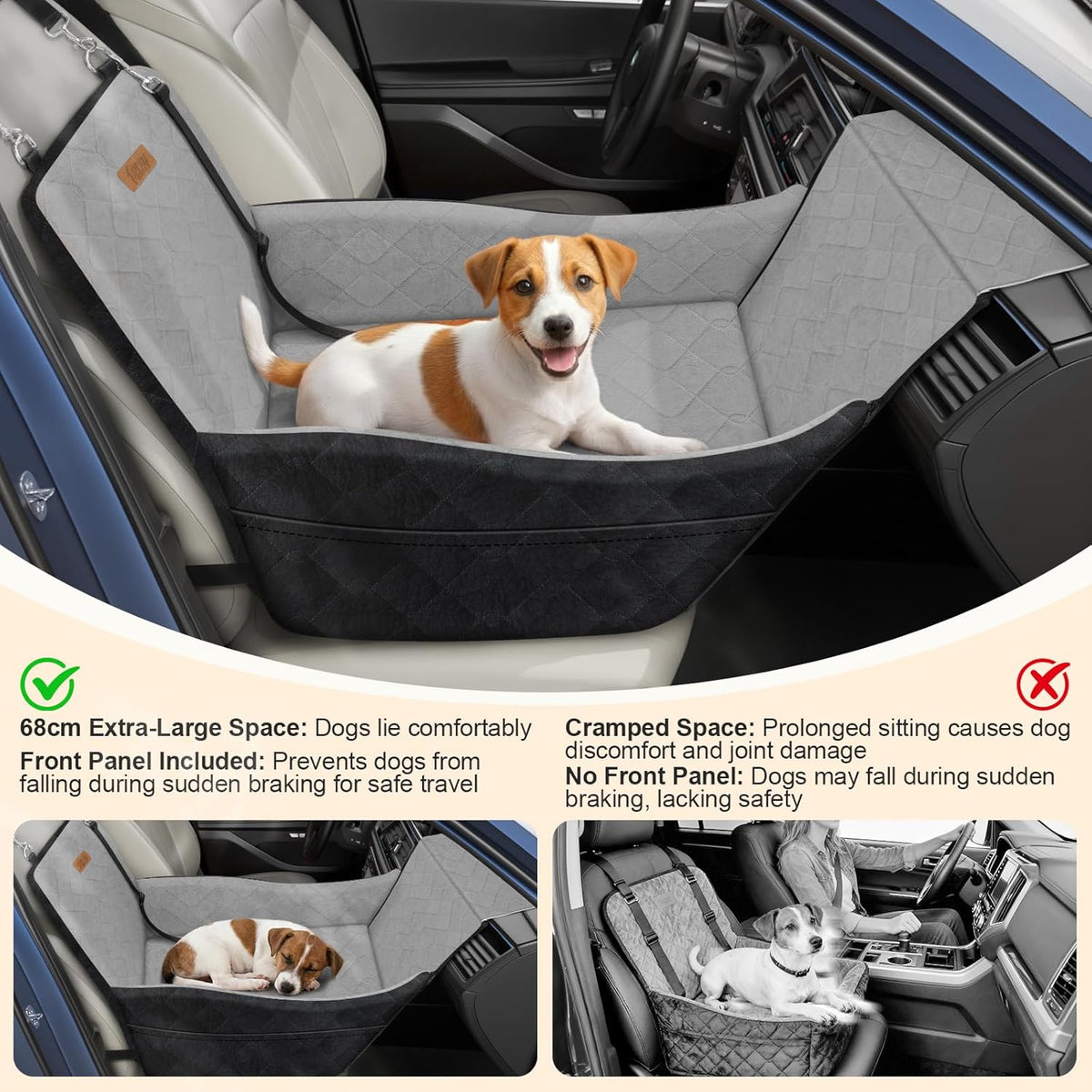 Elevated Dog Car Seat, Dog Booster Car Seats for Small &
