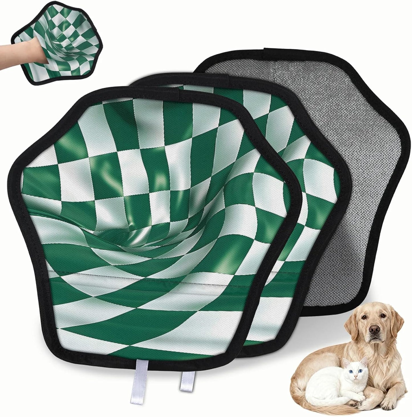 Pet Hair Removal Glove for Dogs Cats Reusable Washable Set