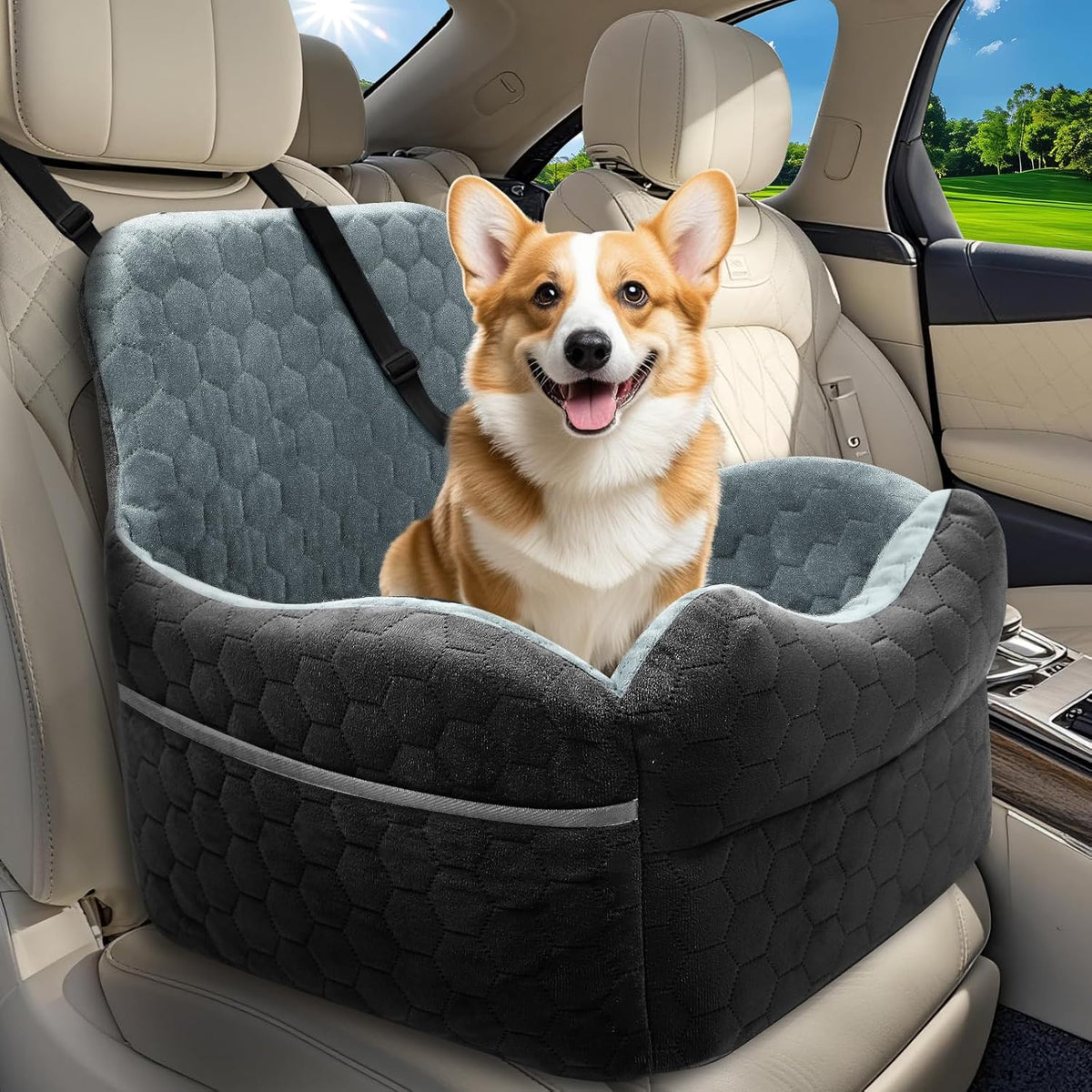 Dog Car Seat for Small/Medium Dogs - Puppy Car Seat Under