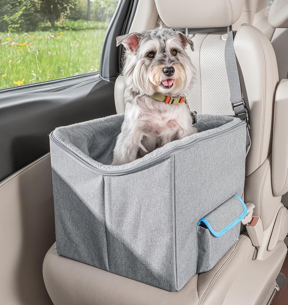Dog Car Seat for Small Dogs, Elevated Dog Booster Seat Pet