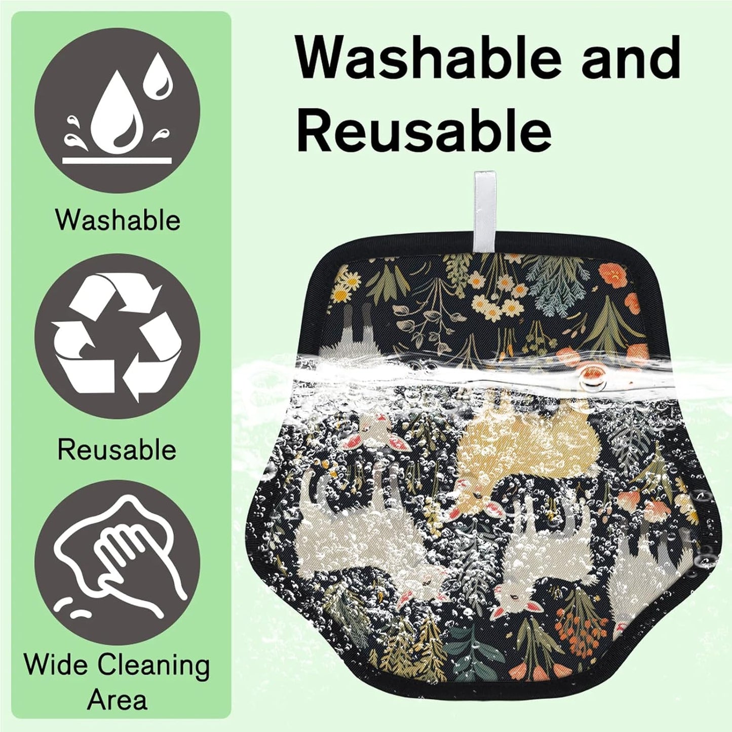 Pet Hair Removal Glove for Dogs Cats Reusable Washable Set