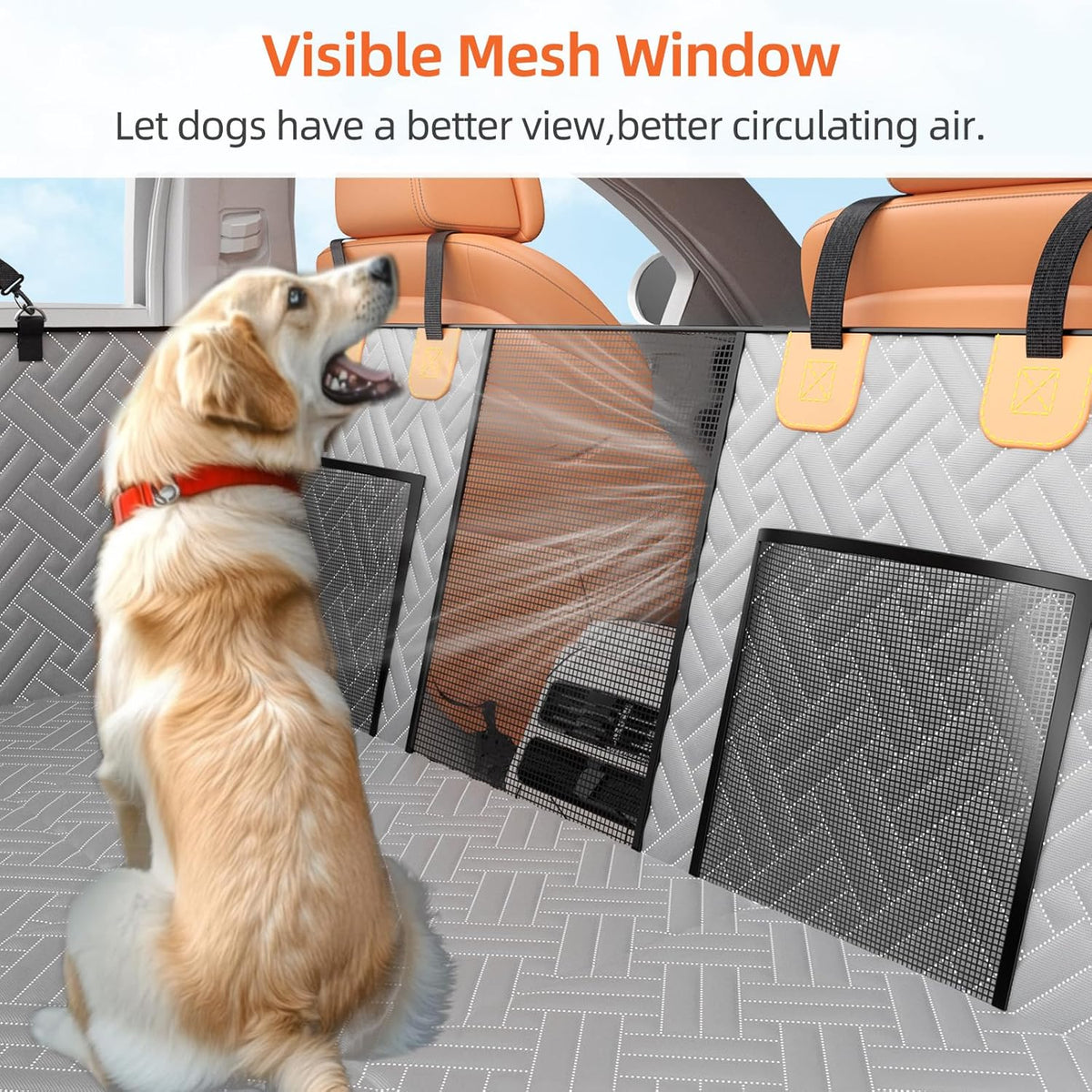 Back Seat Extender for Dogs,Hard Bottom Car Seat Cover for