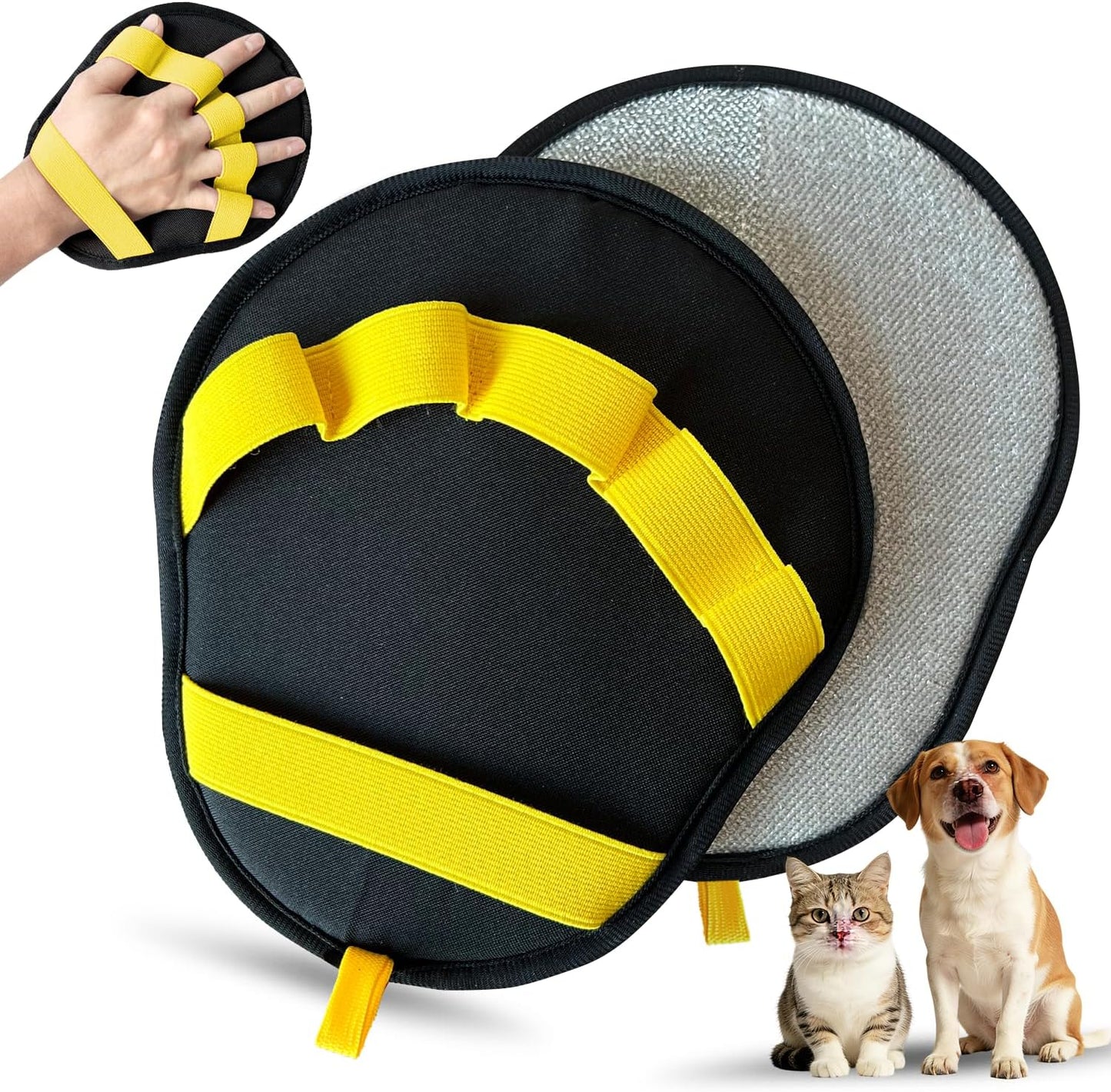 2 Pack Pet Hair Removal Glove for Dogs&Cats - Electrostatic