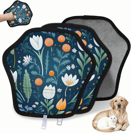 Pet Hair Removal Glove for Dogs Cats Reusable Washable Set