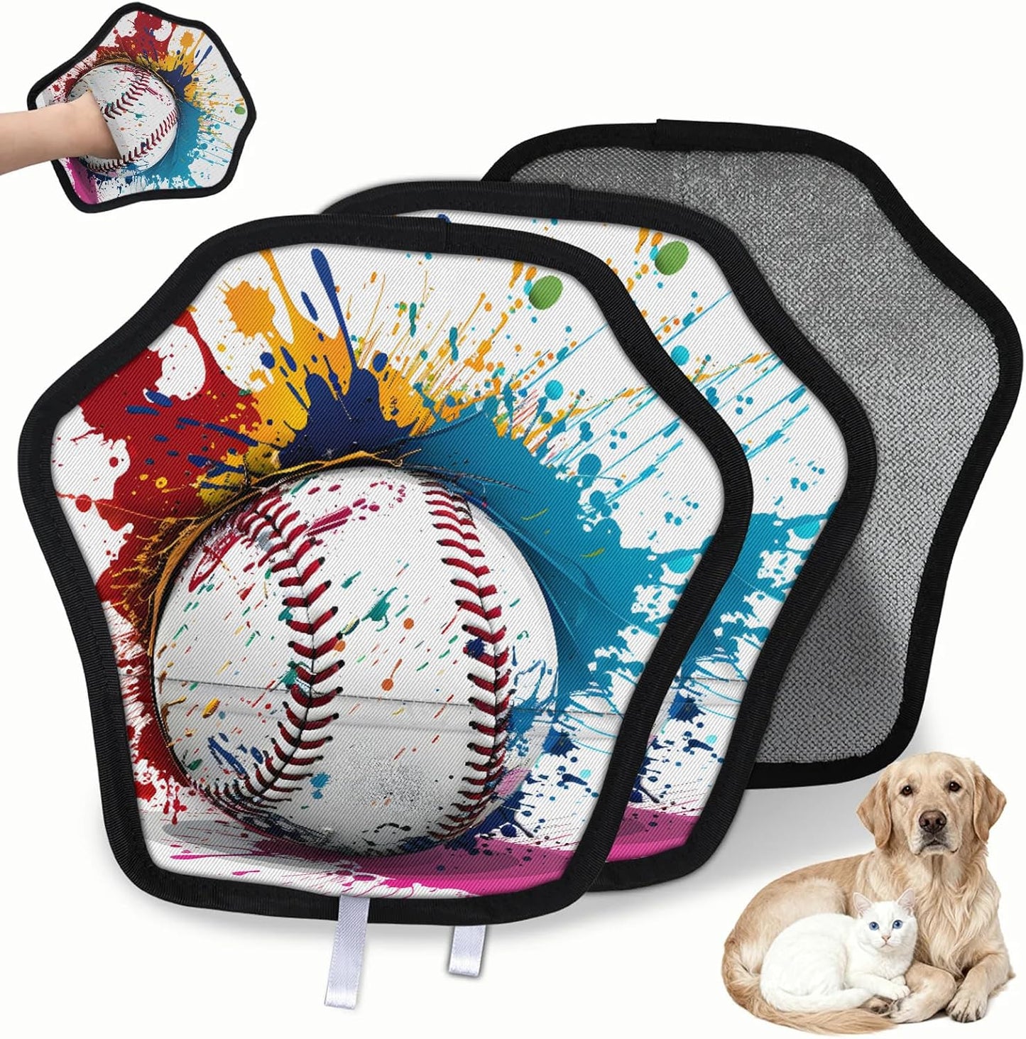 Pet Hair Removal Glove for Dogs Cats Reusable Washable Set