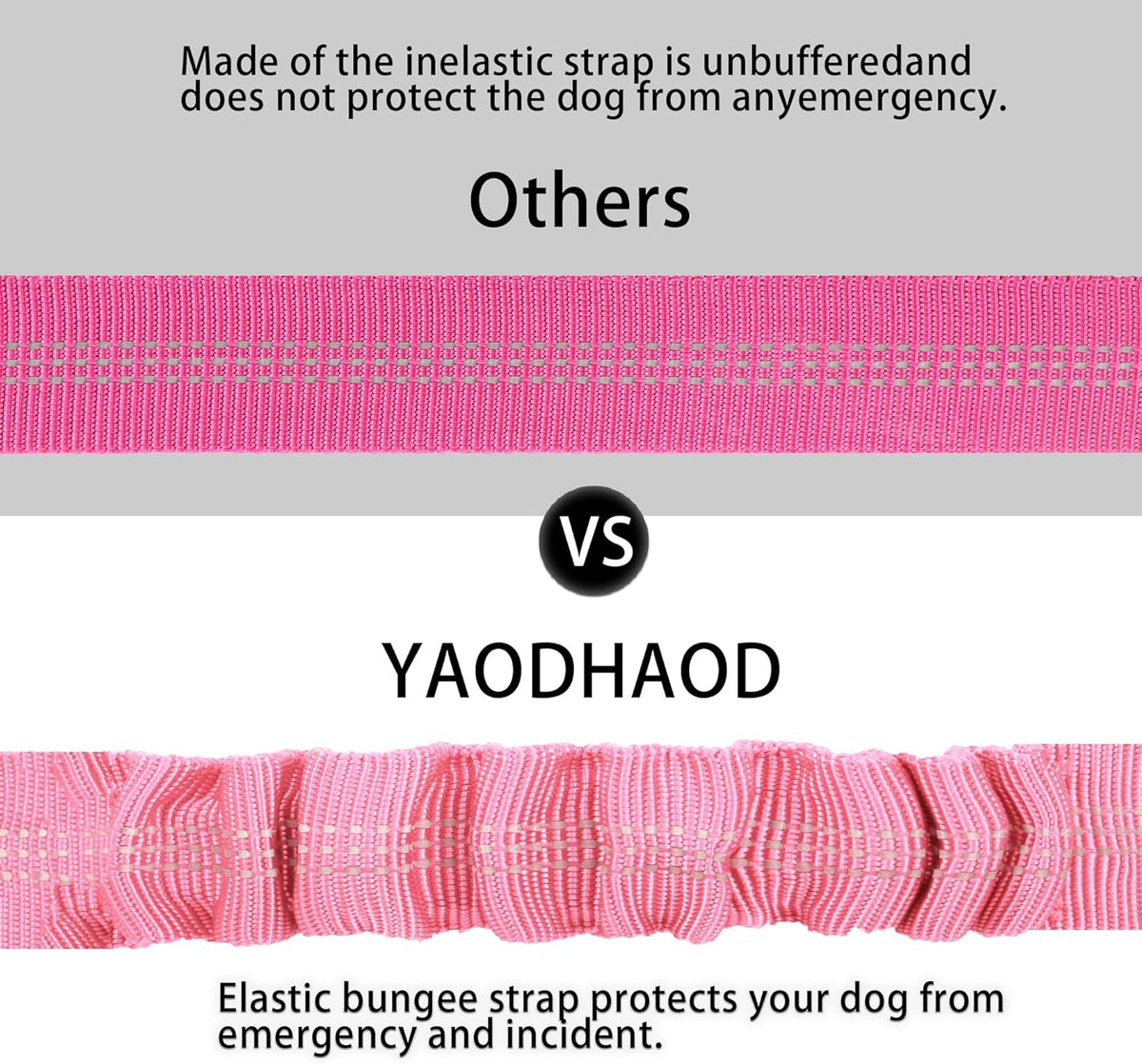 YAOHDAO Dog Seat Belt Harness for Car, Restraint Adjustable