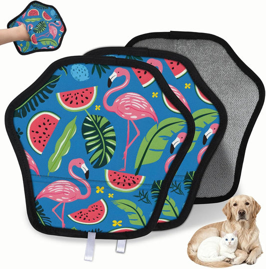Tropical Flamingo 2Pcs Electrostatic Reusable Pet Hair