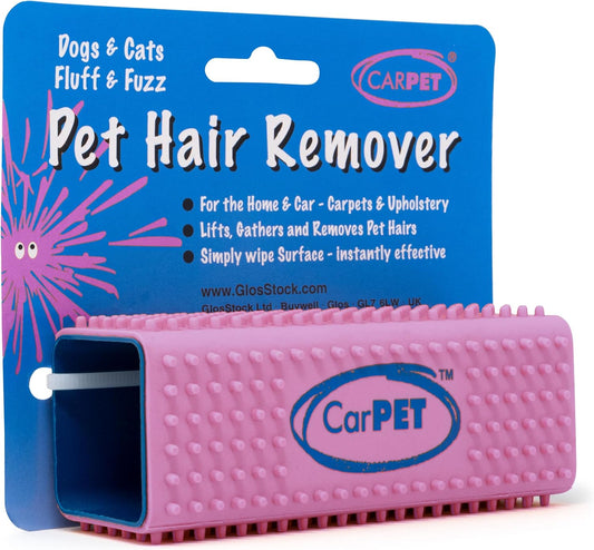 Car Pet Hair Remover - Remove Dog, Cat, Horse & Pet Hair from Car, 4x4 & RV Interiors & Carpets - Also Ideal for Clothing, Sofas, Soft Furnishings, Carpets, Bedding or Any Fabric - Pink